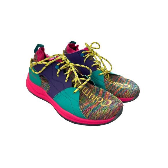 Columbia - Atmos x Columbia SH/FT OutDry Mid Sneakers in Pink Blue & Yellow - Picture 1 of 6